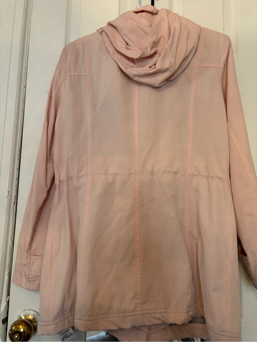 DKNY Women's Hooded Light Pink Rain Jacket - Picture 2 of 9
